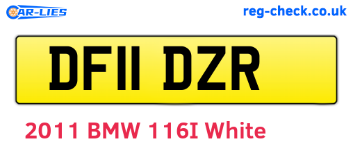DF11DZR are the vehicle registration plates.