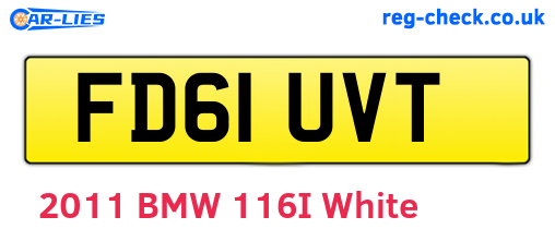 FD61UVT are the vehicle registration plates.