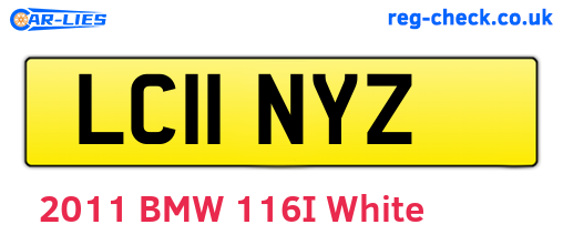 LC11NYZ are the vehicle registration plates.