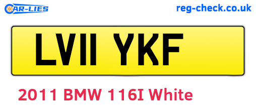 LV11YKF are the vehicle registration plates.