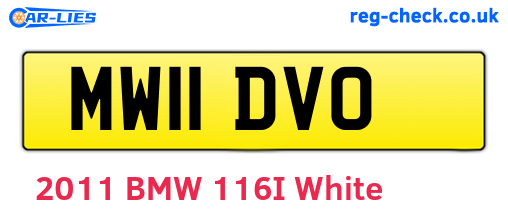 MW11DVO are the vehicle registration plates.