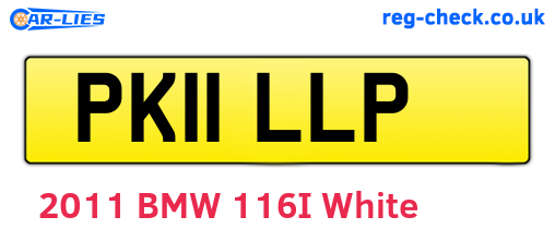 PK11LLP are the vehicle registration plates.