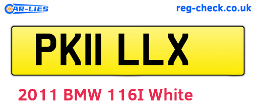 PK11LLX are the vehicle registration plates.