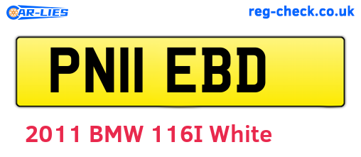 PN11EBD are the vehicle registration plates.