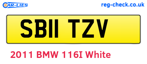 SB11TZV are the vehicle registration plates.