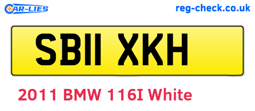 SB11XKH are the vehicle registration plates.