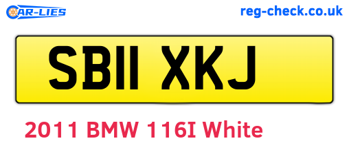 SB11XKJ are the vehicle registration plates.