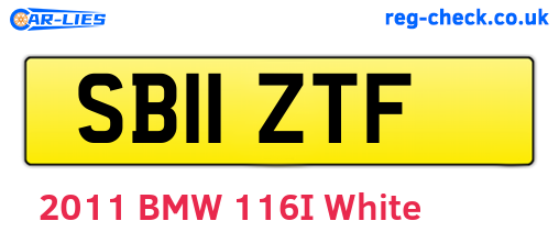 SB11ZTF are the vehicle registration plates.