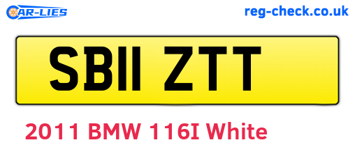 SB11ZTT are the vehicle registration plates.