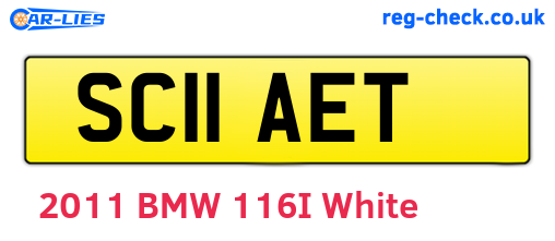 SC11AET are the vehicle registration plates.