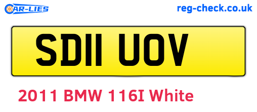 SD11UOV are the vehicle registration plates.