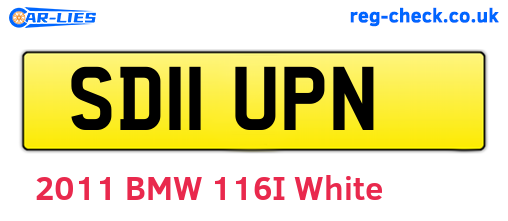 SD11UPN are the vehicle registration plates.