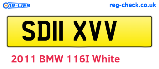 SD11XVV are the vehicle registration plates.