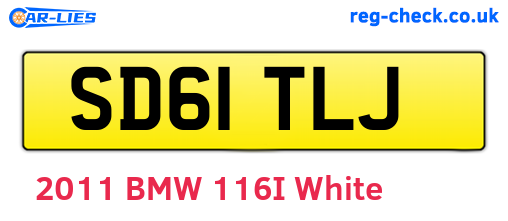 SD61TLJ are the vehicle registration plates.