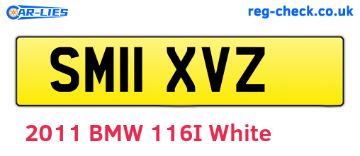 SM11XVZ are the vehicle registration plates.