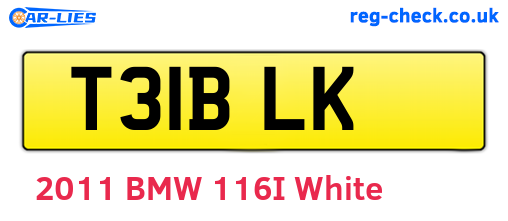 T31BLK are the vehicle registration plates.