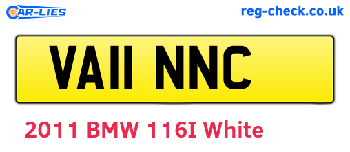 VA11NNC are the vehicle registration plates.