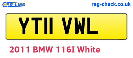 YT11VWL are the vehicle registration plates.