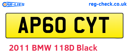 AP60CYT are the vehicle registration plates.