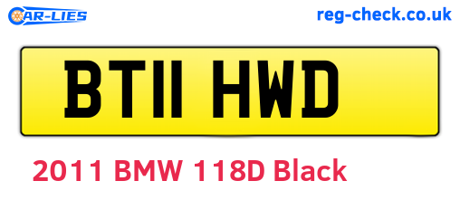BT11HWD are the vehicle registration plates.