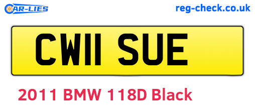 CW11SUE are the vehicle registration plates.