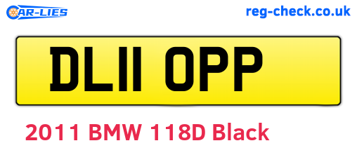 DL11OPP are the vehicle registration plates.