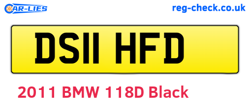 DS11HFD are the vehicle registration plates.