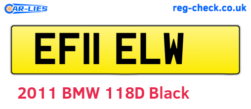 EF11ELW are the vehicle registration plates.