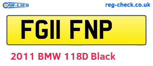 FG11FNP are the vehicle registration plates.