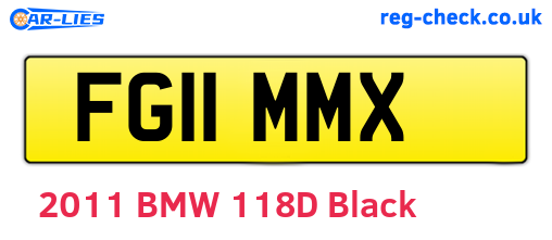 FG11MMX are the vehicle registration plates.