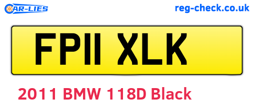 FP11XLK are the vehicle registration plates.