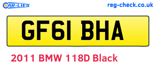 GF61BHA are the vehicle registration plates.