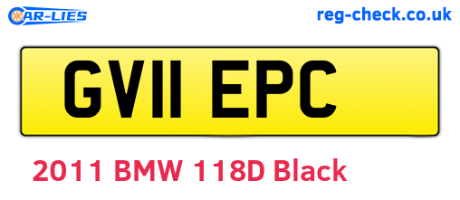 GV11EPC are the vehicle registration plates.