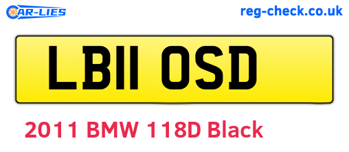 LB11OSD are the vehicle registration plates.