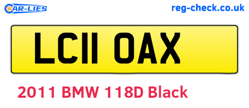 LC11OAX are the vehicle registration plates.