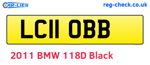 LC11OBB are the vehicle registration plates.