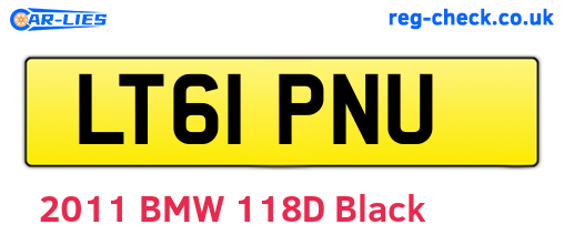 LT61PNU are the vehicle registration plates.