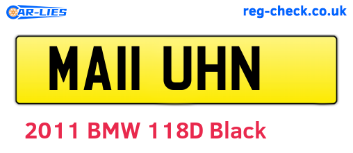 MA11UHN are the vehicle registration plates.