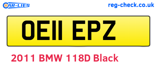 OE11EPZ are the vehicle registration plates.