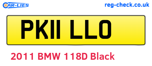 PK11LLO are the vehicle registration plates.