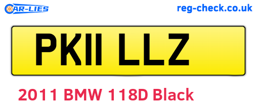 PK11LLZ are the vehicle registration plates.