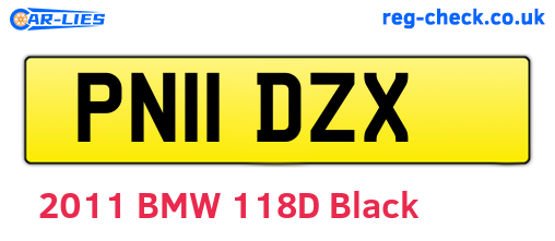 PN11DZX are the vehicle registration plates.