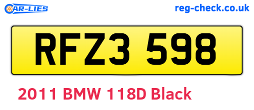 RFZ3598 are the vehicle registration plates.
