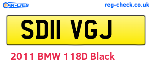 SD11VGJ are the vehicle registration plates.