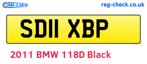 SD11XBP are the vehicle registration plates.