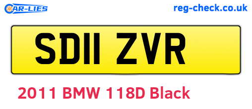 SD11ZVR are the vehicle registration plates.