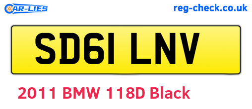 SD61LNV are the vehicle registration plates.