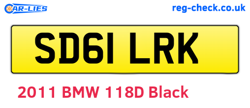 SD61LRK are the vehicle registration plates.