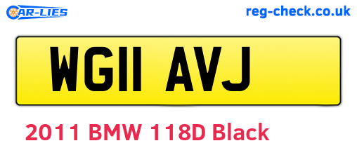 WG11AVJ are the vehicle registration plates.