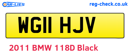 WG11HJV are the vehicle registration plates.